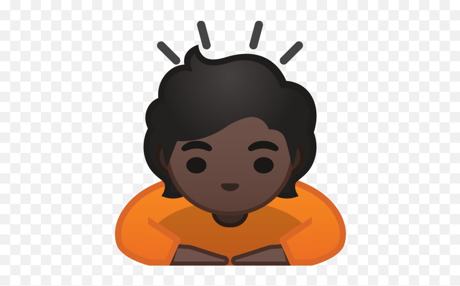 Dark Skin Tone Emoji - Happy,Black Bow Emoji