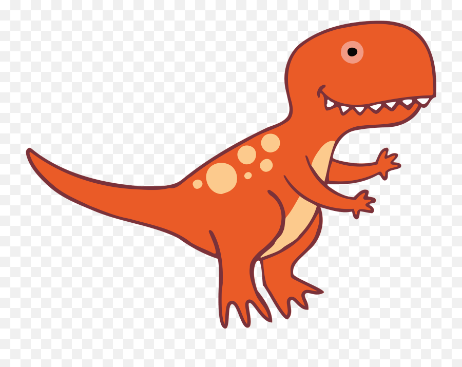 Orange T - Rex Clipart Free Download Transparent Png Creazilla Clip Art Dinosaur Emoji,Dinosaur Emoji