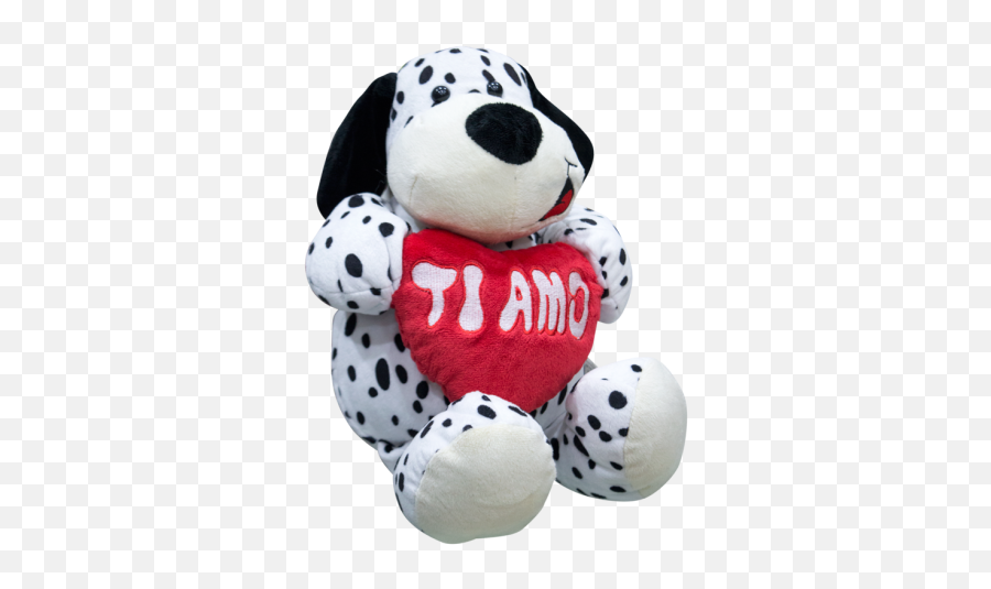 Peluche Dalmata Con Cuore Ti Amo - Cartolibreria Puntoscuola Dog Toy Emoji,Emoticon Linguaccia