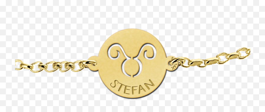 Golden Zodiac Bracelet Round Taurus - Solid Emoji,Emoticon Bracelet