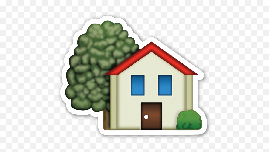 House With Garden Adesivos Sticker Adesivos Estampas - House Clipart Png Transparent Background Emoji,Snapchat Emoji Hourglass