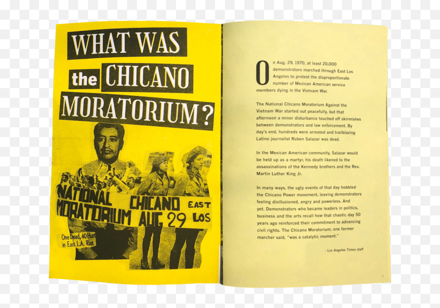 Chicano Moratorium Zine - Document Emoji,Vietnam War Emotions