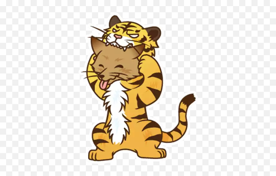 Linear Emoji - Stickers For Whatsapp Happy,Cute Tiger Emoji Transparent