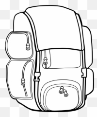Black Backpack Clip Art At Vector Clip Art Clipartwiz - Camping Backpack Coloring Page Emoji,Black Emoji Backpack