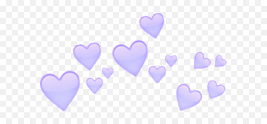 Purple Crown Cute Crowns Hearts Emoji Sticker By Anya - Transparent Background Purple Hearts Png,Small Heart Emoji Image
