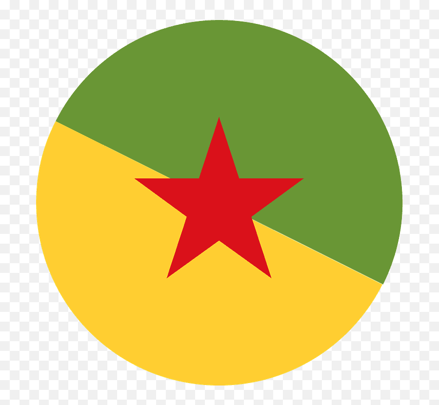French Guiana Flag Emoji Clipart - French Guiana Flag Circle,Guyana Flag Emoji