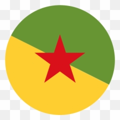 French Guiana Flag Emoji Clipart - French Guiana Flag Circle,Guyana Flag Emoji