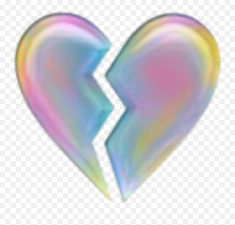 Heart Emoji Pastel Cute Broken Sticker - Girly,Pink Emoji Back