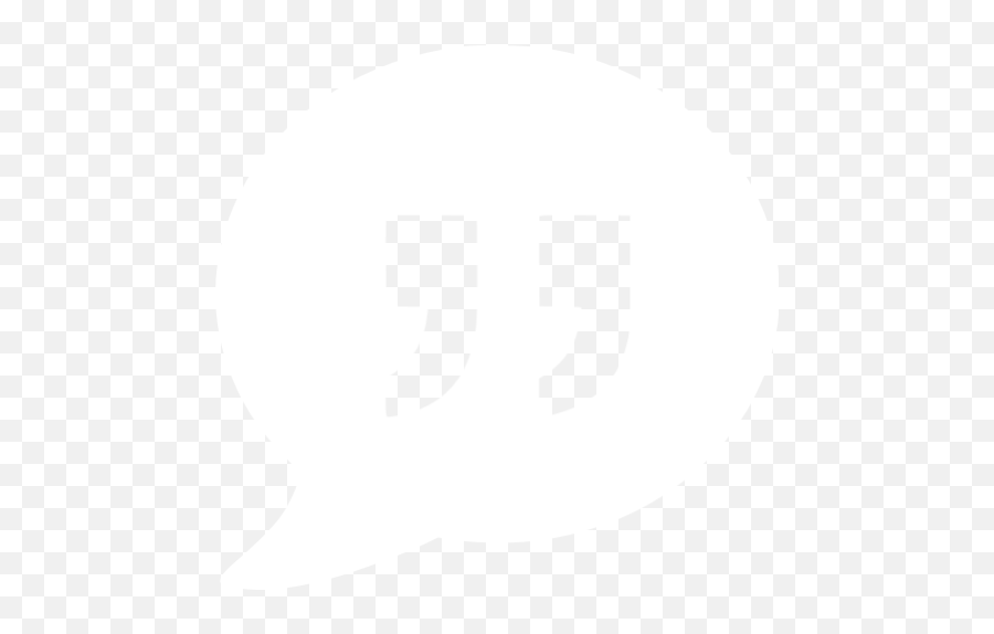 White Quote Icon - Quotes Icon Png White Emoji,Qoutation Mark Emoticons