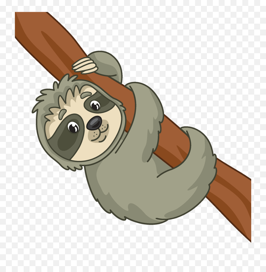 Sloth Clipart Free Download Transparent Png Creazilla - Sloth Clipart Creazilla Emoji,Three Emoji Monkeys In Trees