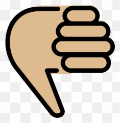 Thumbs Down Emoji Clipart - Thumb Down Emojiterra Twitter Tono De Piel Medio,Thumbs Up Emoji Android