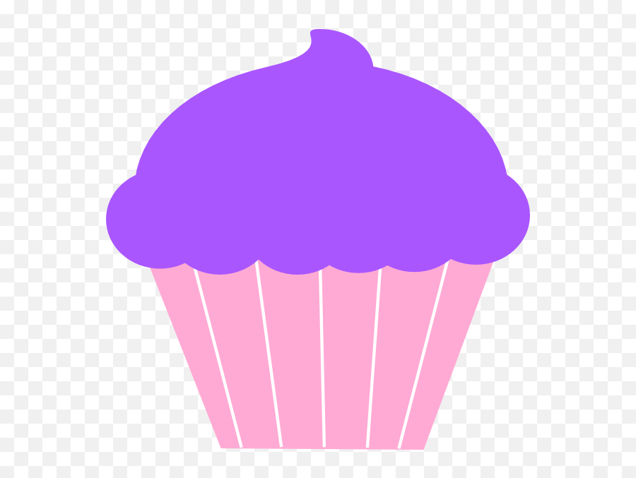 Clipart Cupcake Easy Clipart Cupcake - Clip Art Purple Cupcake Clipart Emoji,Easy Emoji Cupcakes