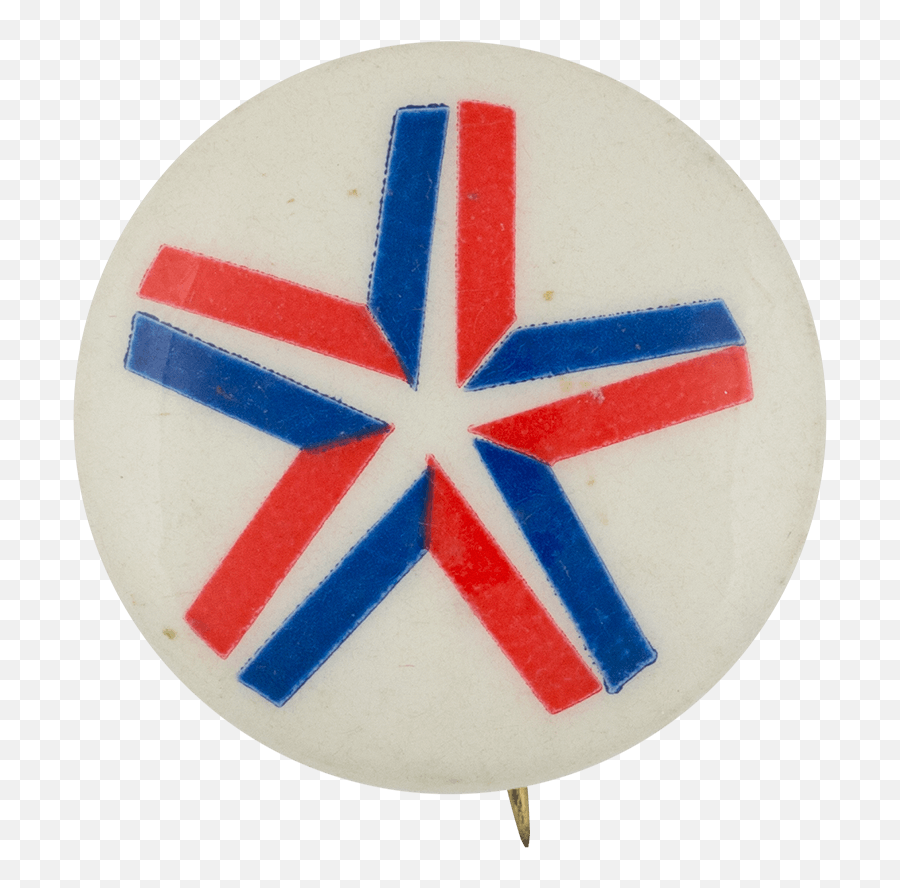 Red White And Blue Star Busy Beaver Button Museum Emoji,White Star Emoticon