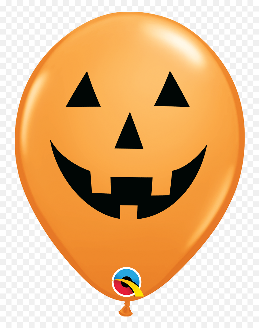 Happy Jack Face Latex Balloons - Pumpkin Balloons Emoji,Diy Emoji Decorations