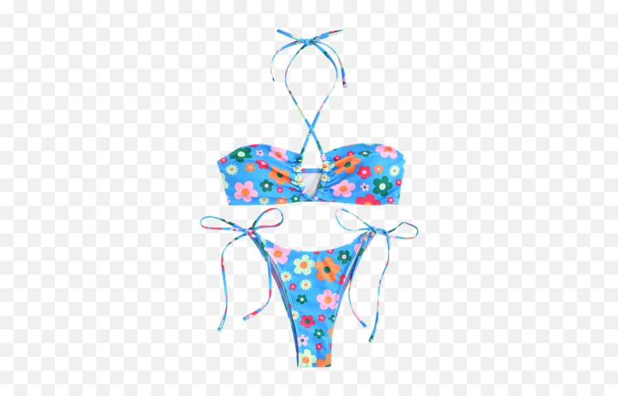 40 Off 2022 Zaful Flower Print Monowire Cheeky Bikini Emoji,Bikini Emoji