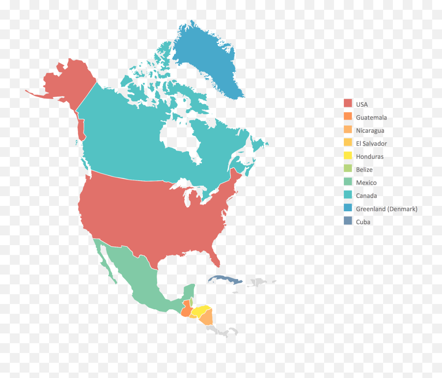 Png North America Map U0026 Free North America Mappng - Grey North America Map Emoji,Greenland Flag Emoji