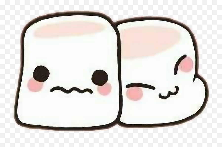 Cute Kawaii Marshmallow Pink Hug Soft Love Heart - Kawaii Marshmallows Transparent Background Emoji,Marshmallow Emoji