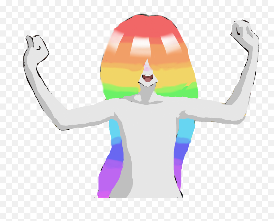 Rainbow Girl Sticker By Pastelbleu - Victory Arms Emoji,Girl X Emoji