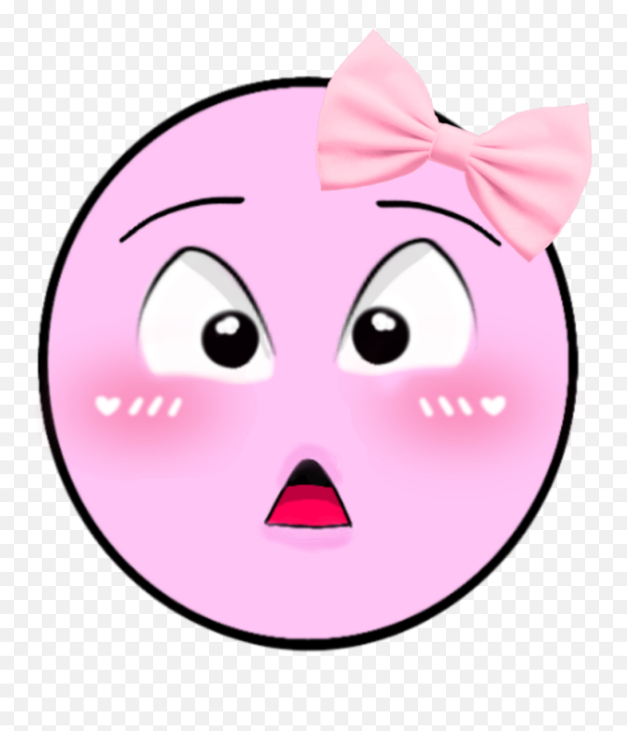 Emoji Pink Rosa Surpresa Surprised Sticker By Núbia - Bow,Oh My God Emoji