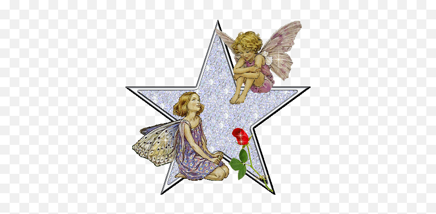 Angel Pictures Images Graphics - Two Angels And A Star Emoji,Angel Emoticon Gif