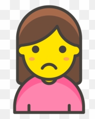 Woman Frowning Emoji - Woman Astronaut Icon Png,Frown Emoji