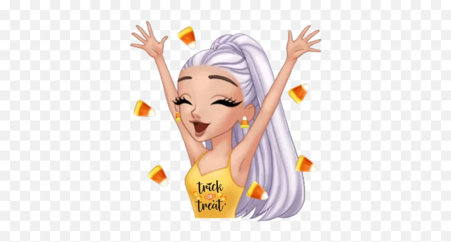 Pin - Cartoon Ariana Grande Wallpaper Computer Emoji,Ariana Grande Cloud Emoji Dolman