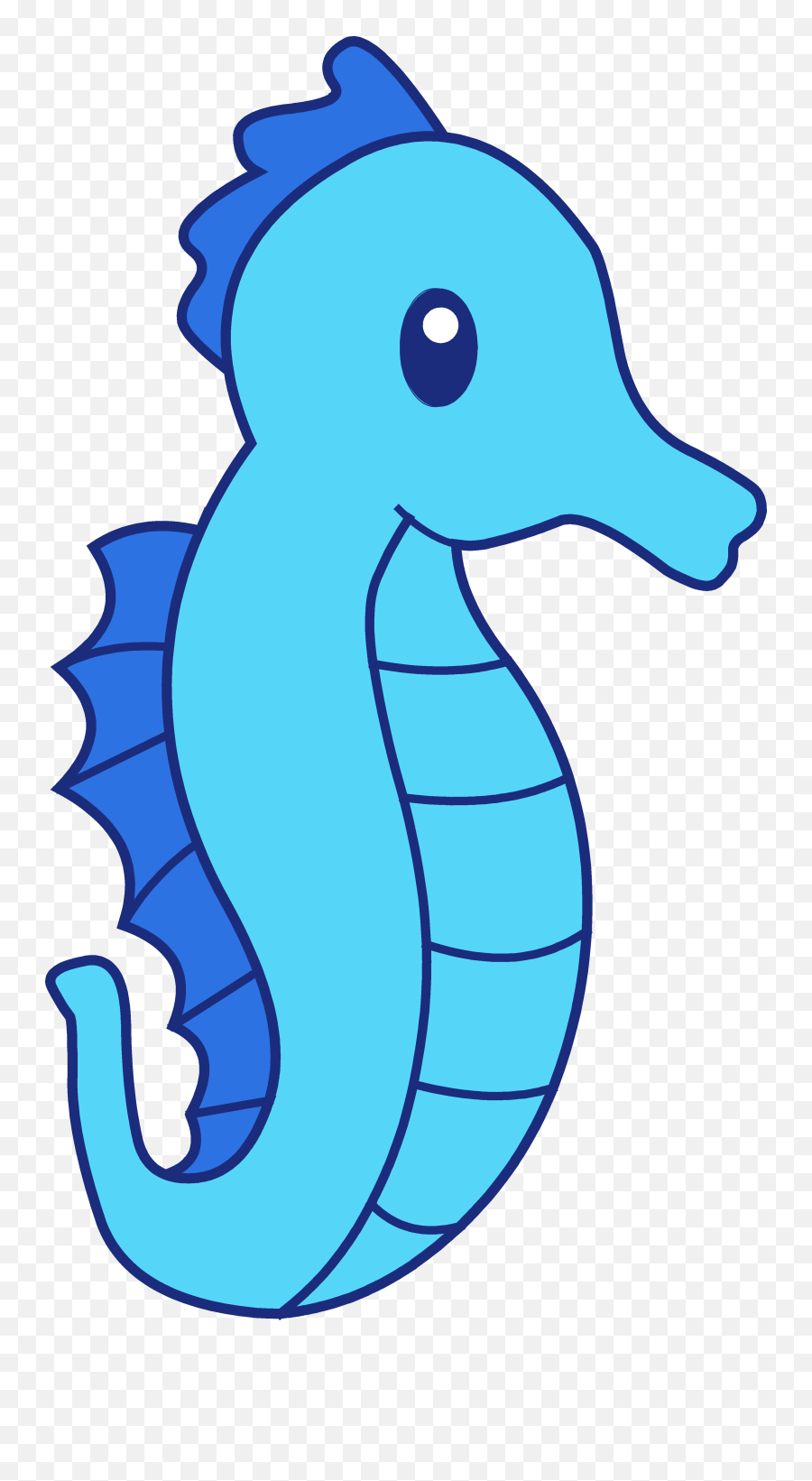 Cute Blue Seahorse Clipart - Cute Fish Clipart Emoji,Rimshot Emoji