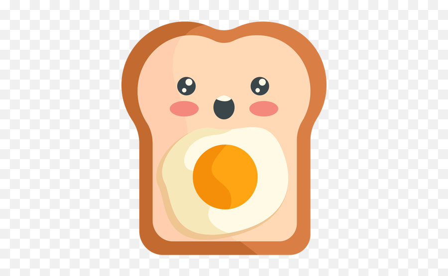 Kawaii Egg Toast - Transparent Png U0026 Svg Vector File Desenho De Torrada Kawaii Emoji,Avocado Toast Emoji