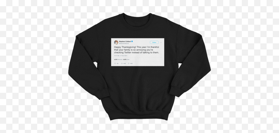 Stephen Colbert - Thanksgiving Twitter U2013 Tee Tweets Post Malone Tweet Shirt Emoji,Black Family Happy Thanksgiving Emojis
