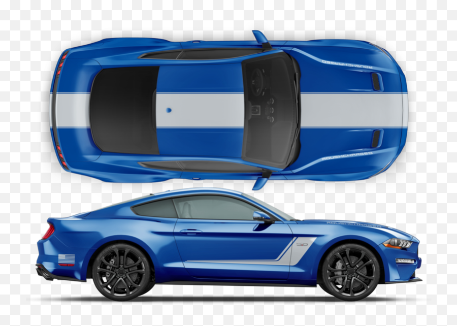 Roush Stage3 Racing Stripes Set For Ford Mustang 2015 - 2019 Shelby Gt350 Side Stripes 2020 Emoji,Work Emotion S550 Mustang