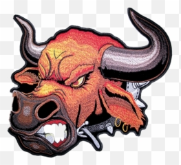 Angry Bull Sticker By Paaniga Neger - Bull Patch Emoji,Red Angry Horn Emoji Png