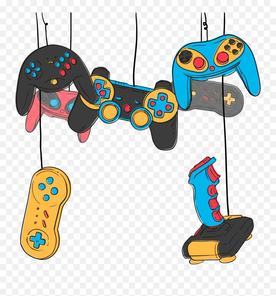 Mq Game Control Controller Hanging Sticker By Marras - Gaming Controllers Cartoon Png Emoji,Hanging Emoji Text