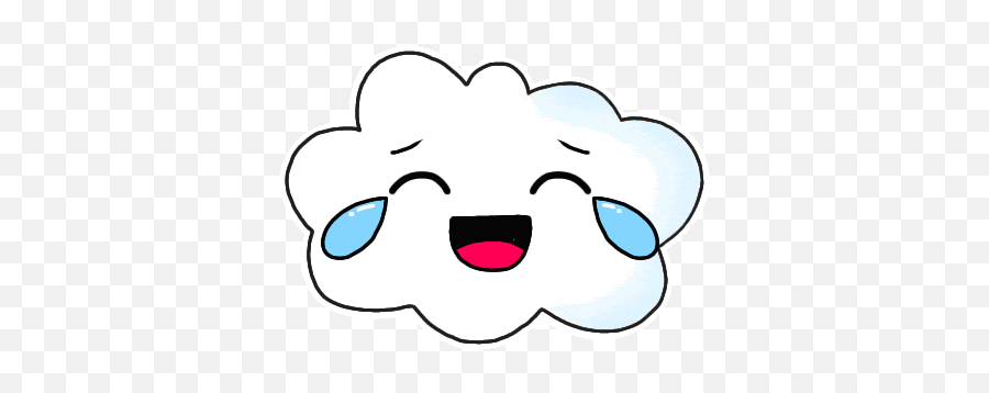 Cloud Emoji Sticker - Happy,On Cloud Nine Emoji