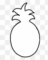 Pineapple Clipart - Pineapple Sketch White Outline Transparent Emoji,Pineapple Emoji Black White