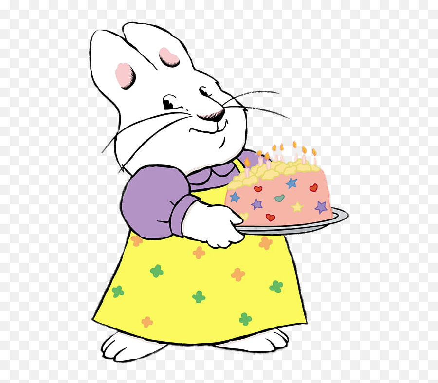 Check Out This Transparent Ruby Bunny - Max And Ruby Ruby Holding Cake Emoji,Bunny Holding Cake Emoticon