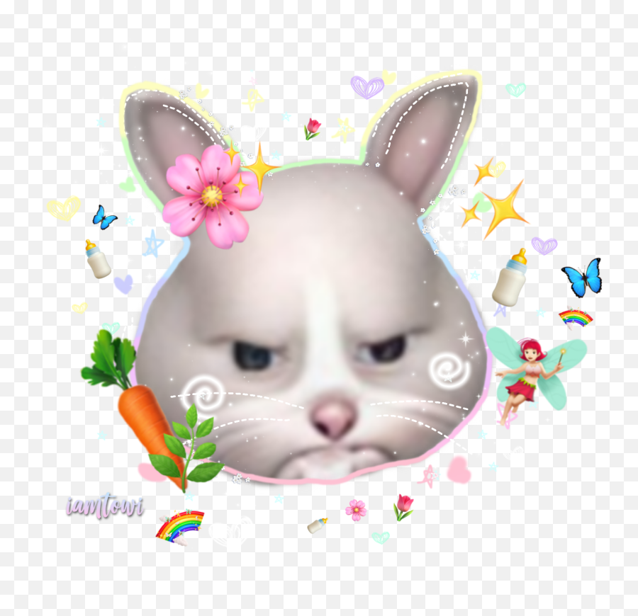 Memoji Pngsoft Aesthetic Sticker By Parisa - Happy,Bunny Emoji Png