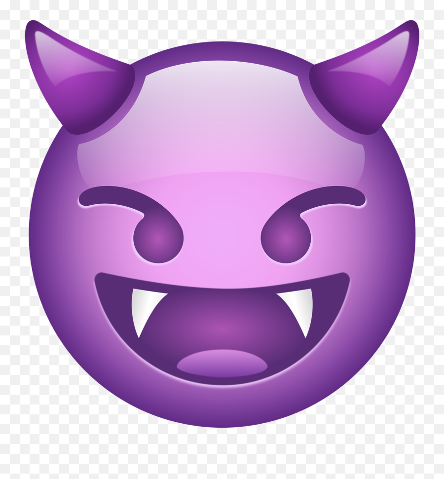 Smile Emoji The Devil - Smiling Devil Emoji Hd,Laugh Emoji