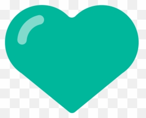Green Heart Emoji Clipart - Sea Green Heart,Green Heart Emojis