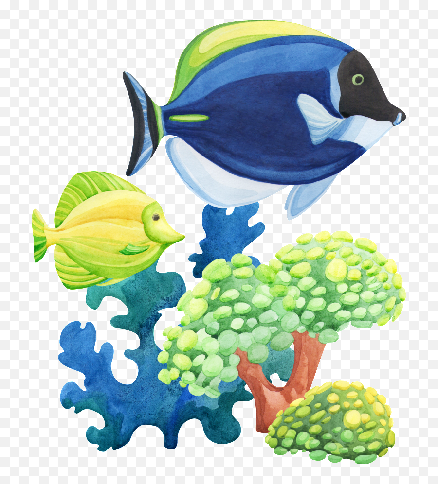 Download Png Transparent Material For Small Fish In The Hand - Coral Reef Fish Emoji,Coral Reef Emoji