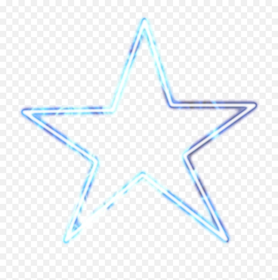 Blue Neon Neon Glowing Sticker - Dot Emoji,Glowing Star Emoji