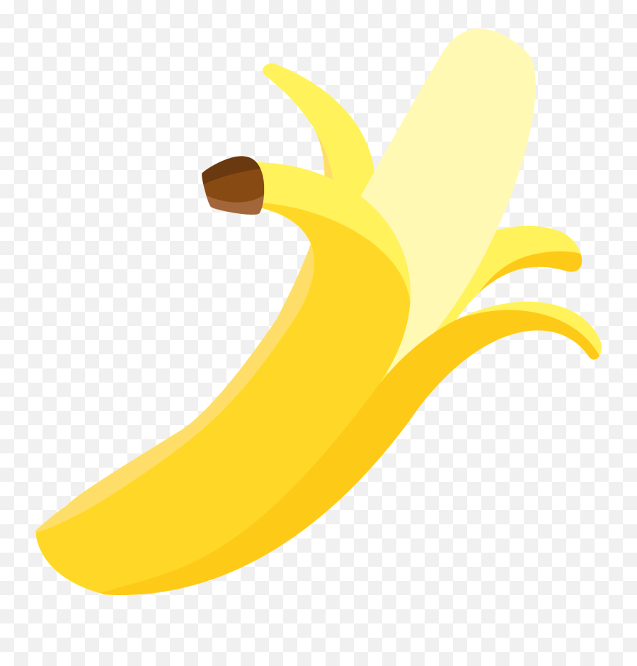 Simple Banana Peeled Clipart - Banana Peel Funny Banana Emoji,Banana Peel Emoji
