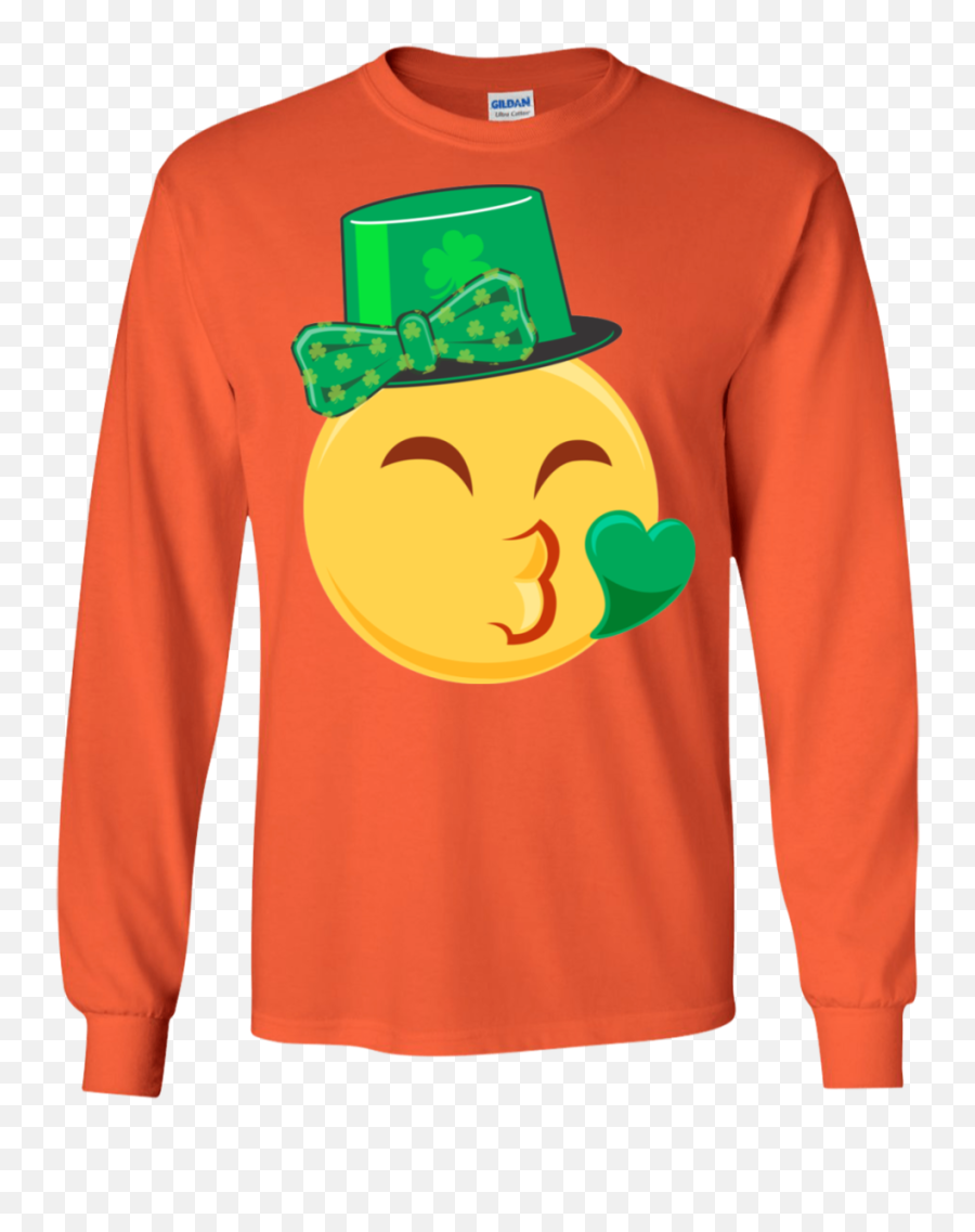 Emoji Saint Patricks Day Shirt Girls Green Heart Eyes Bow Ls - Dobby Is A Free Elf Shirt,Emoji 100 Shirt