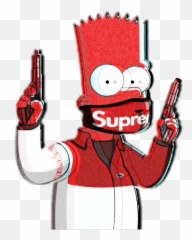 Bart Simpson Simpsons Bartsimpson Gang Supreme Trap - Transparent Supreme Bart Simpson Emoji,Suicide Squad Facebook Emojis