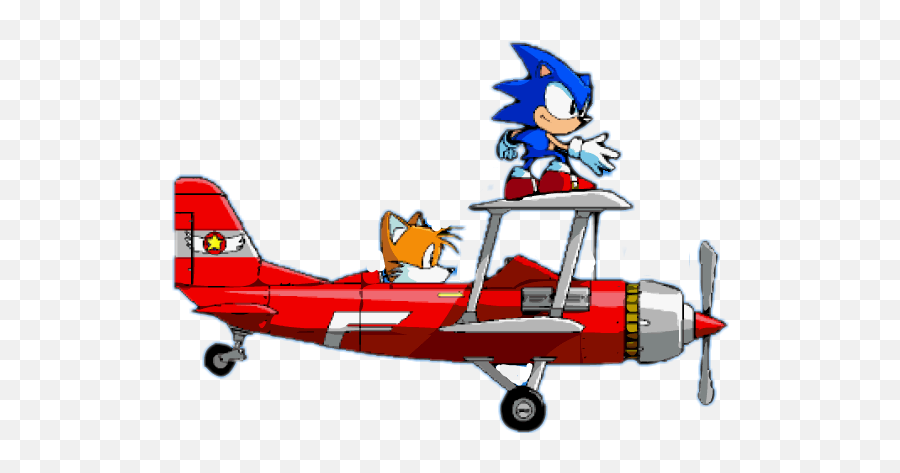 Sonic Plane Miles Prower Sticker - Sonic The Hedgehog Sonic Plane Emoji,Biplane Emoji
