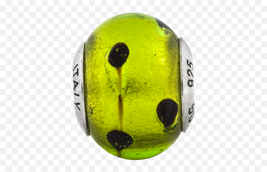 Green U0026 Black Italian Murano Glass Charm 925 Sterling Silver Reflection Beads - Qrs1543 Solid Emoji,What Does The Emoticon Xl Mean