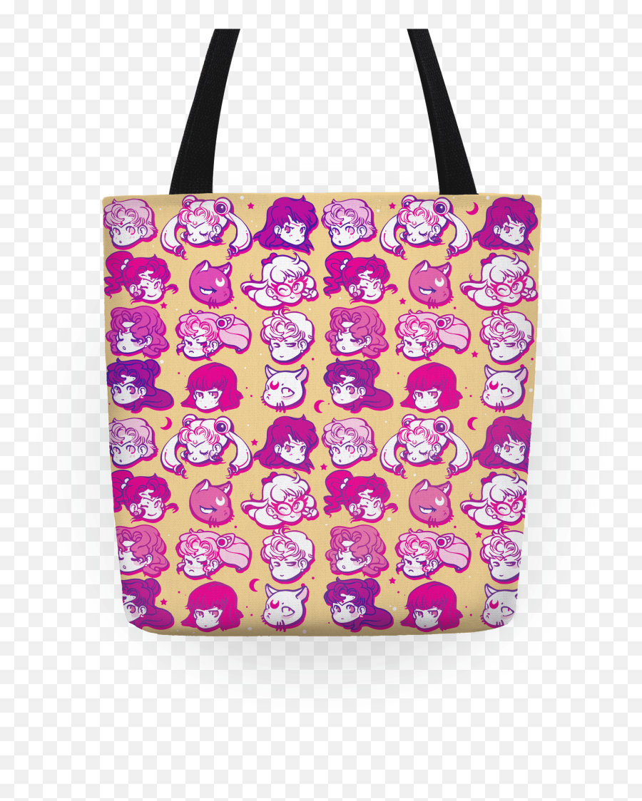 Sailor Moon Warriors Totes - Tote Bag Emoji,Over The Moon Emoticon