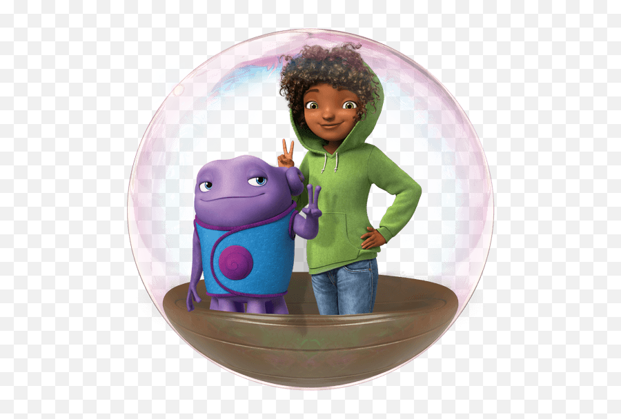 Home Movie Characters Cartoon Sticker By Angie Nelson - Home La Pelicula Png Emoji,Emoji Movie Characters
