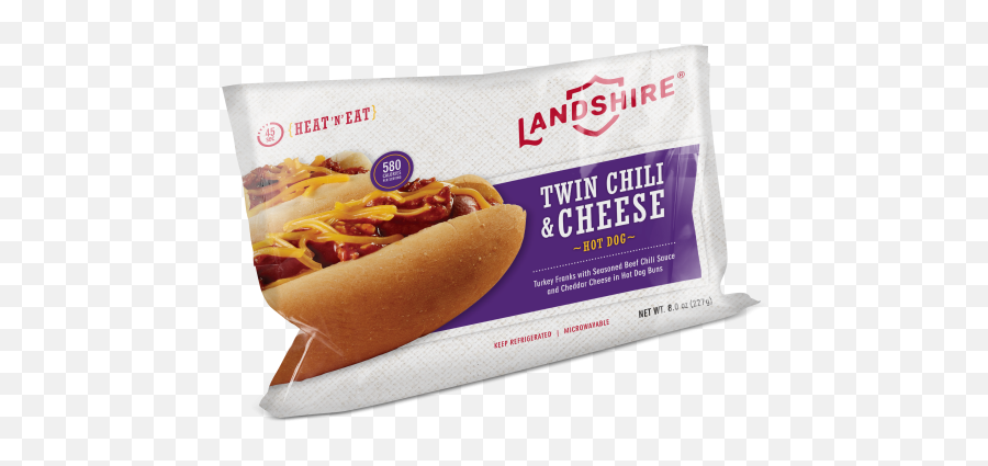 Landshire Classic Twin Chili Dog With - Chili Dog Emoji,What Does The Emoji Hot Dog,pizza,taco,controller= To