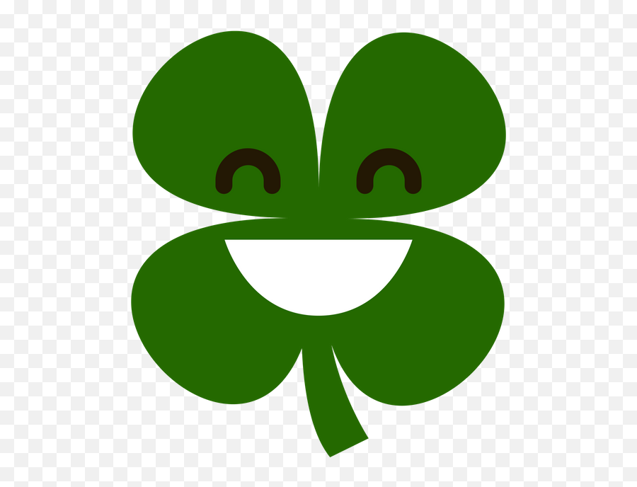 Clover Emoji Smiling St Patricks Day Irish Shamrock Art - Happy,When My Friend Text Me Emojis I See Box With X