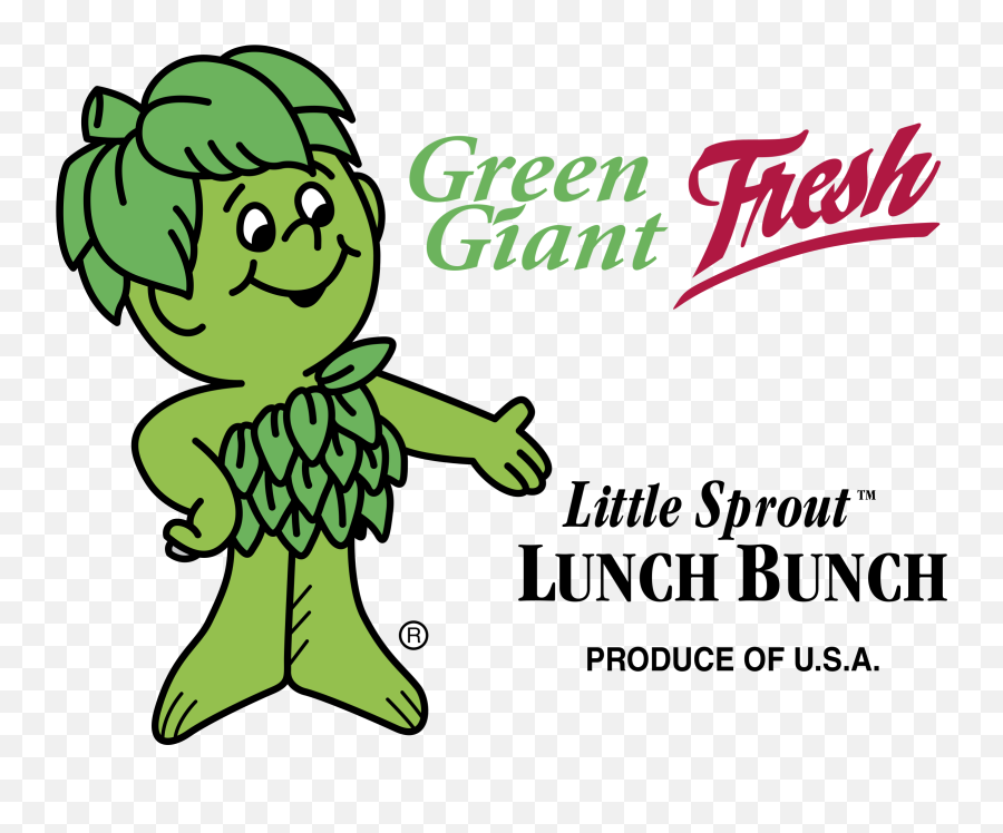 Green Giant Srout Logo Png Transparent - Green Giant Sprout Logo Emoji,Jolly Green Giant Emoticon